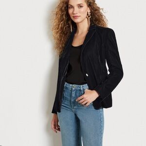 Sam Edelman Women's Velvet Bri Blazer elegant holiday party classic Size XL